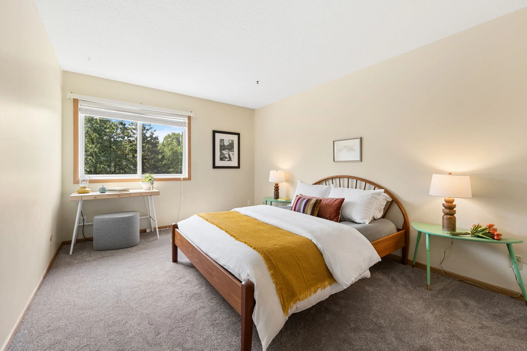 Staged bedroom in Little Canada. MN