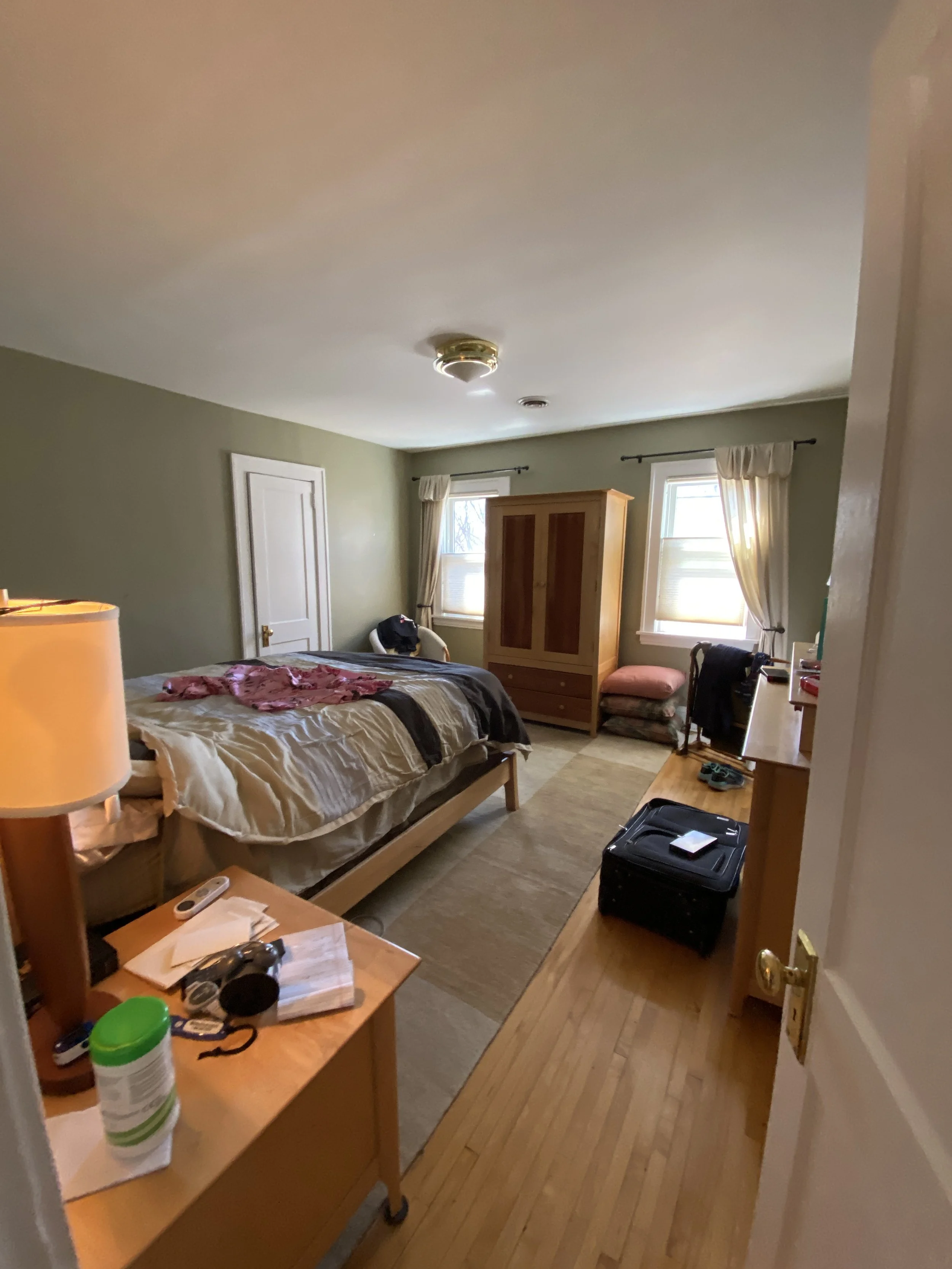 BEFORE: unstaged primary bedroom in Minneapolis, MN