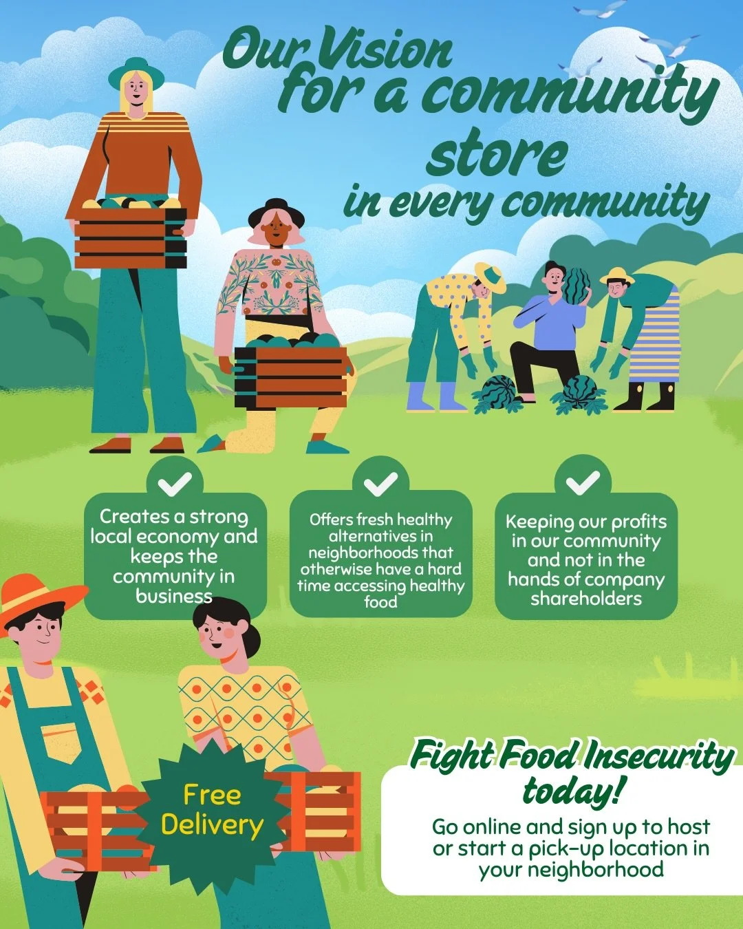 📣ATTENTION ALL FOOD AND COMMUNITY CONSCIENCE PEOPLE📣 

➡️swipe to meet our pick up partners➡️

CHI Markets, also known as Community Helps Itself, is COMMITTED, to building a stronger local economy and a healthier and happier community through suppo