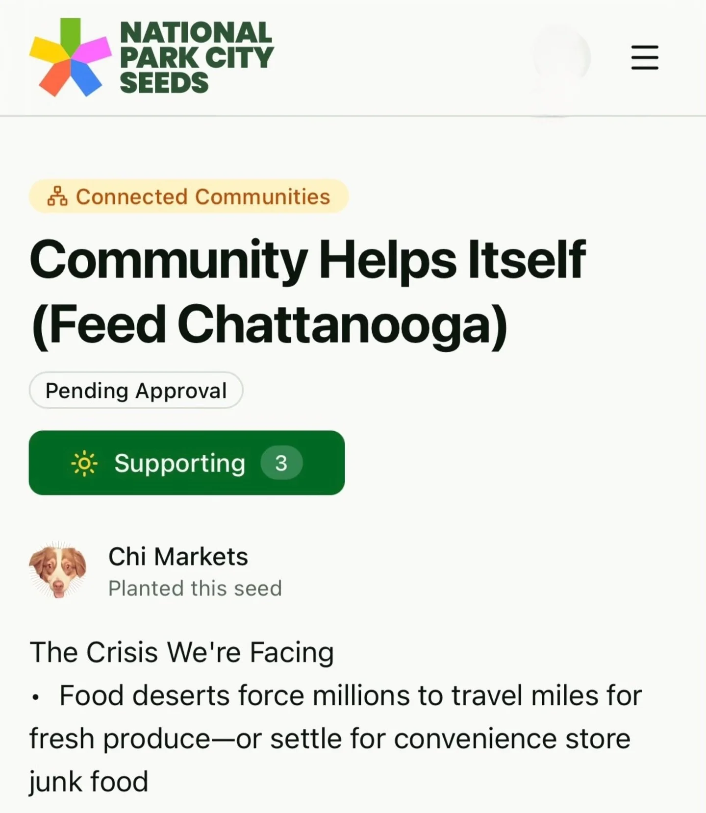 Help support our cause! Sign up for the NPC seed program and hit &ldquo;Support Seed&rdquo; on our page!