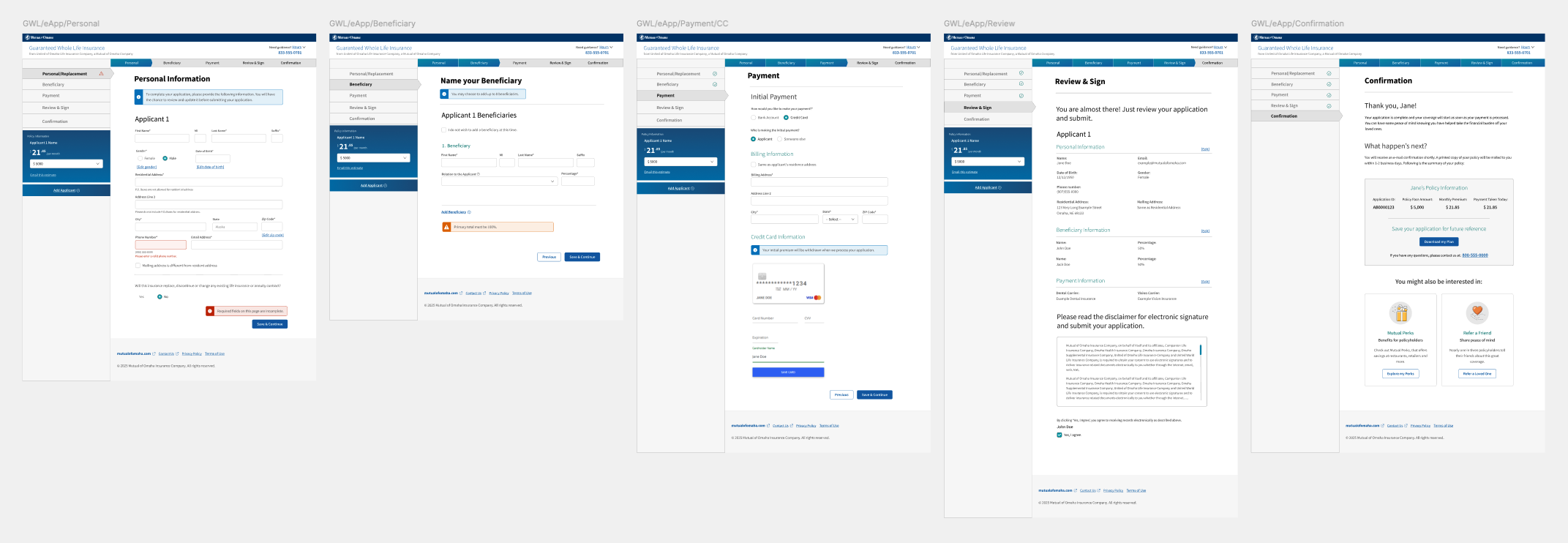 new eapp screens for desktop