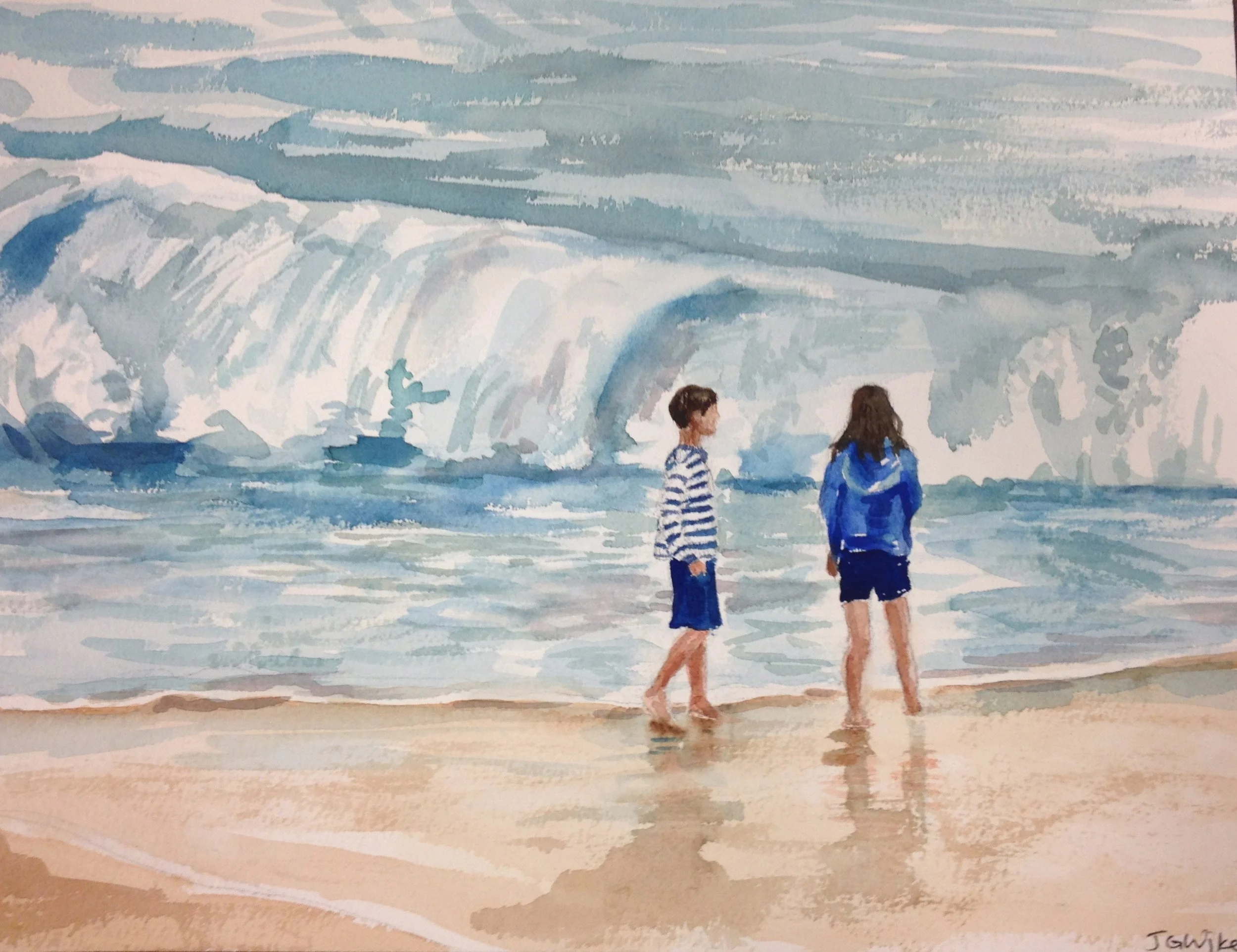 "L&B Outer Banks" watercolor on paper