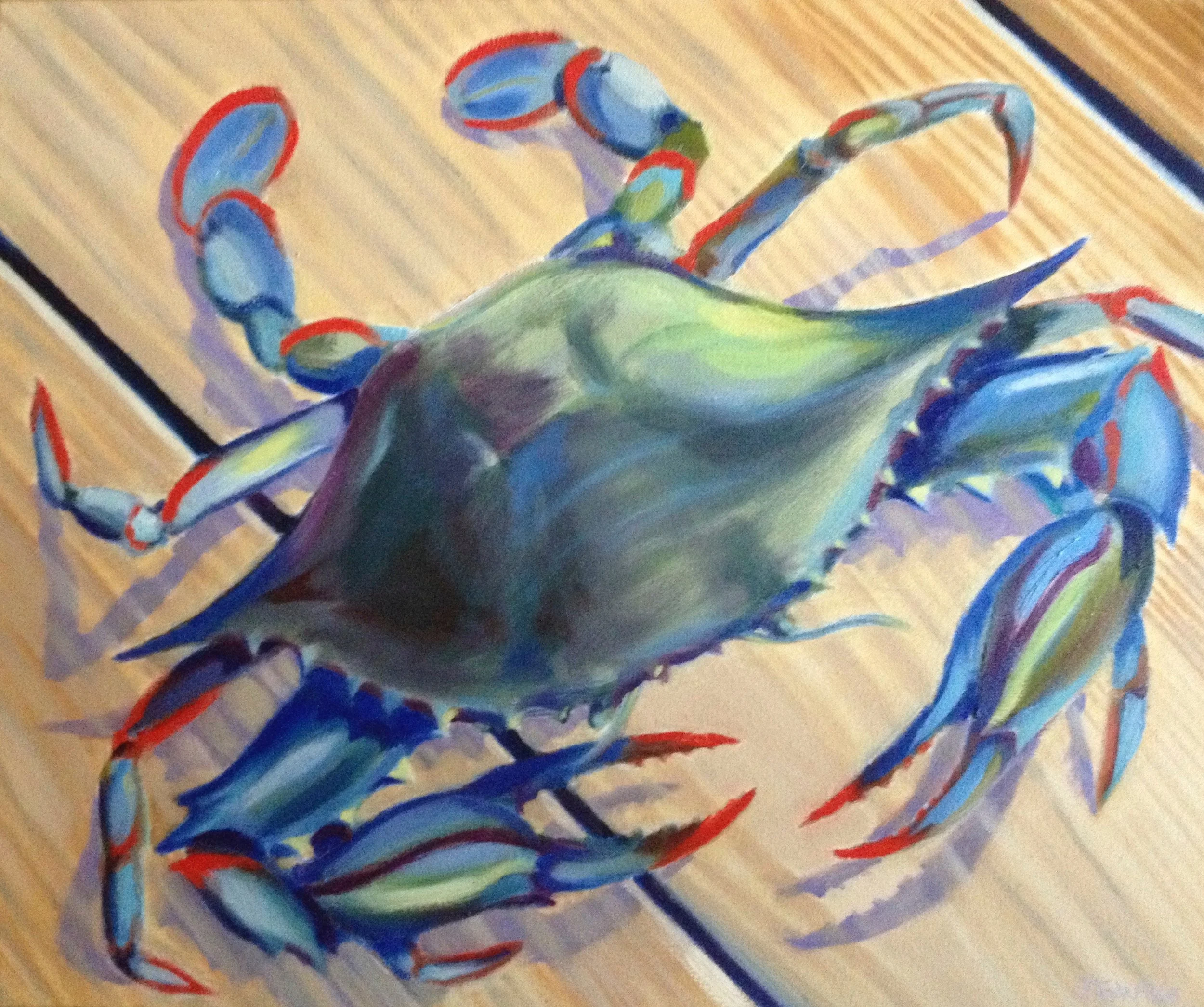 "Blue Crab" oil on canvas