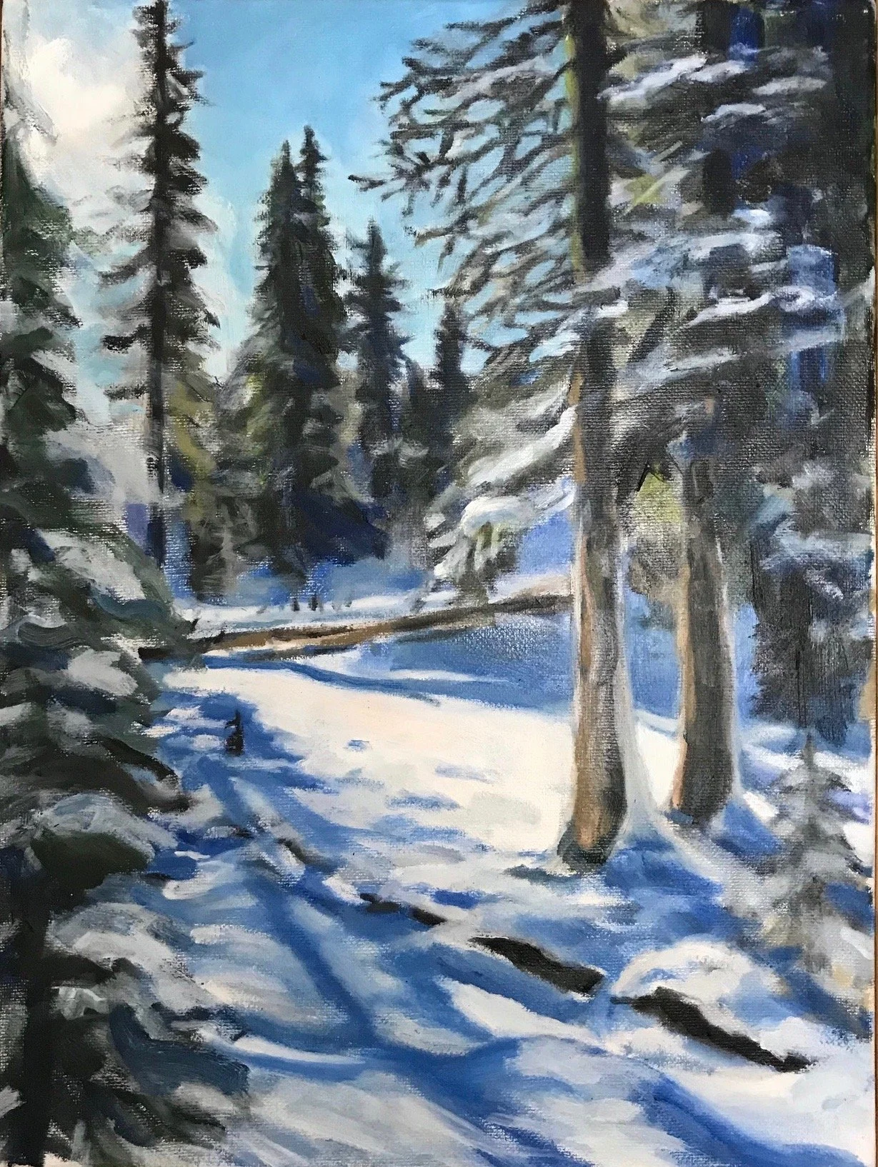"Montana Snow #1" oil on canvas