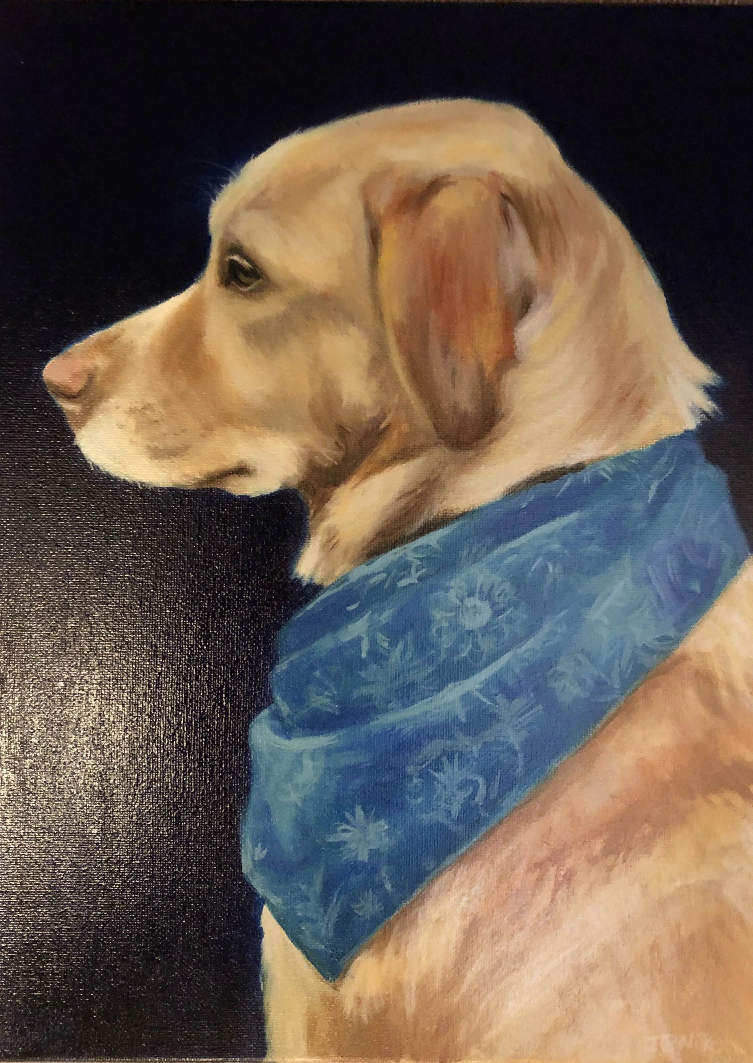 "Portrait of Miss Daisy" oil on canvas