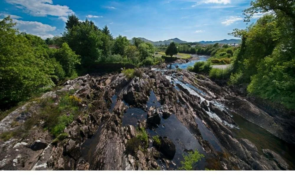 Ring of Kerry scenic landscape with river and mountains on a private tour from Killarney