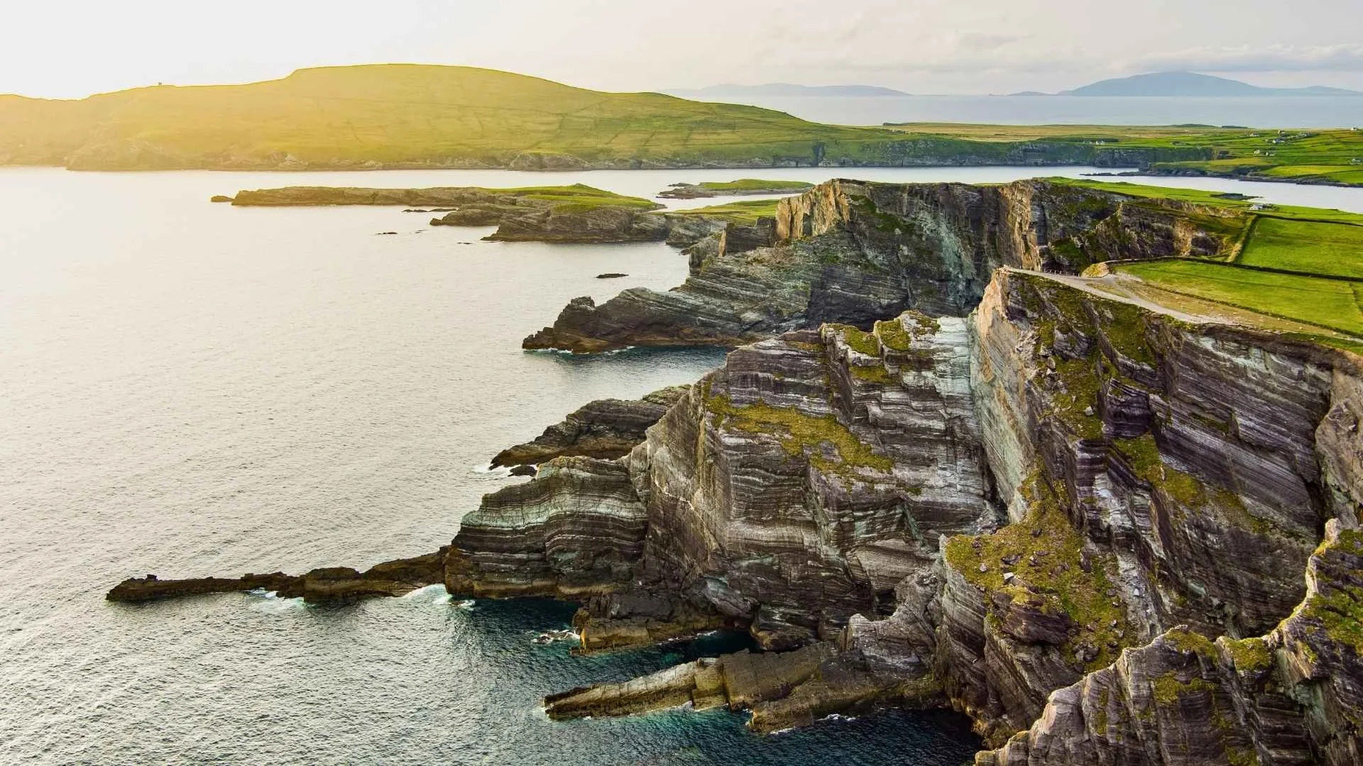 Kerry Cliffs along the Ring of Kerry with rugged coastal cliffs and Atlantic Ocean views