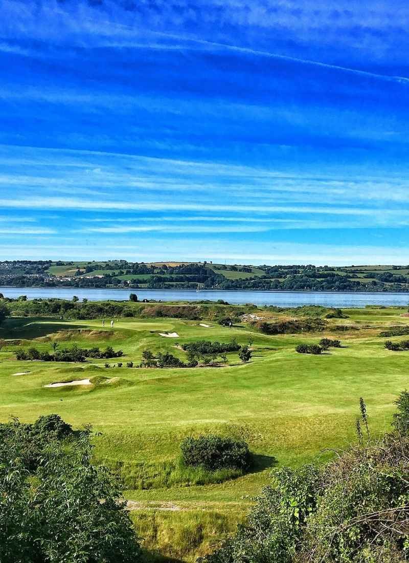 Waterfront fairways at Cork Golf Club overlooking Cork Harbour