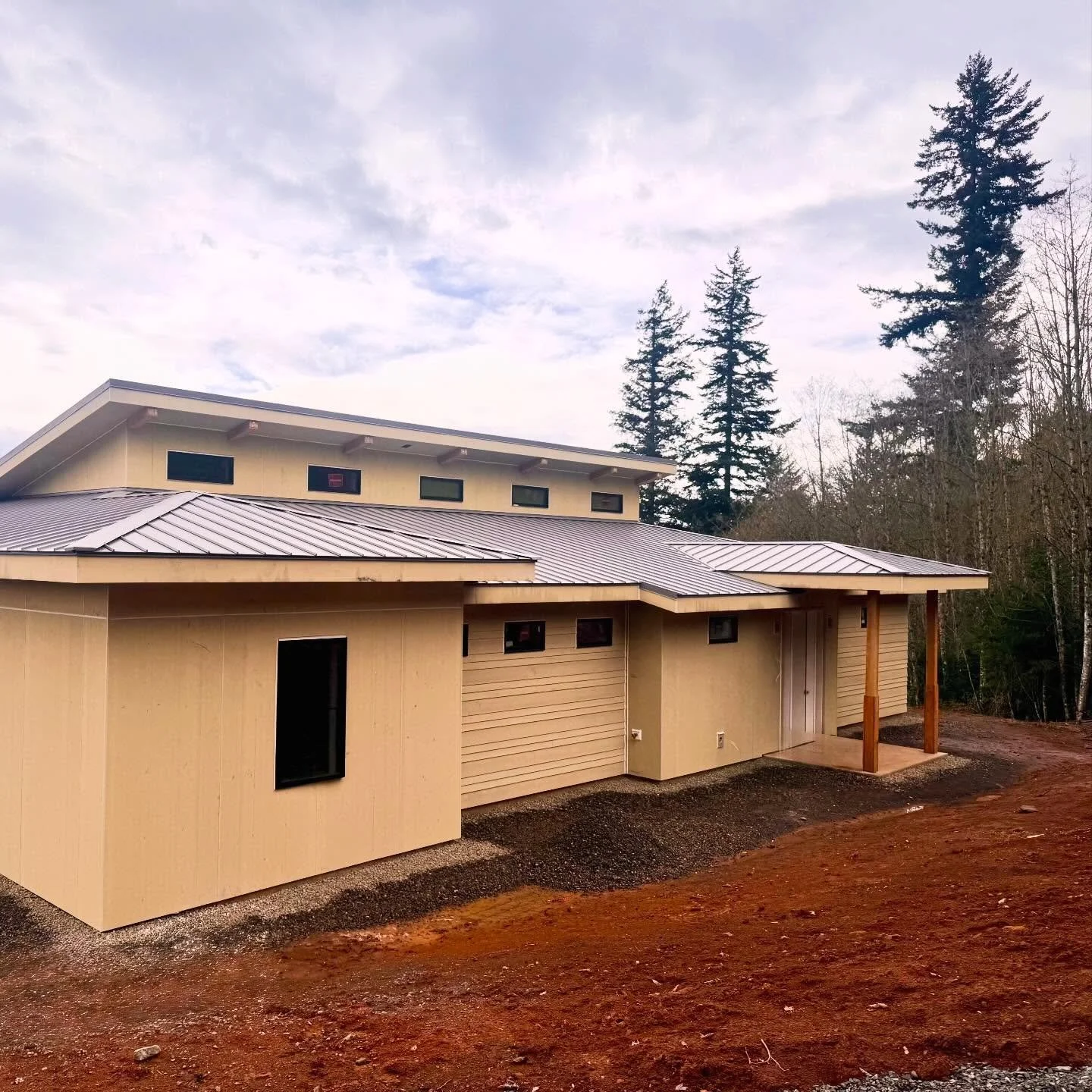 We are turning a corner on this home.  Headed into exterior and interior finishes, eying a completion date at the end of June. 

This home has some unique features, from a ground and polished concrete slab floor, to a built in breakfast nook our clie