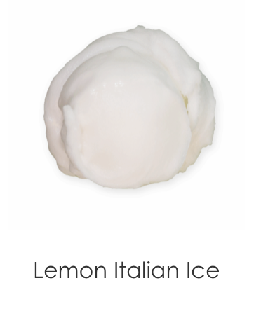 Non-dairy, non-fat tart lemon Italian ice for any hot mid-summer day.