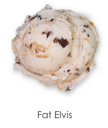 Sweet banana ice cream all shook up with a salty peanut butter ripple and rich chocolate chips.
