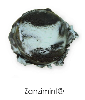 Zanzibar® chocolate ice cream swirled with crisp mint ice cream.