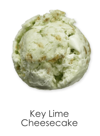 Replacing Key Lime Pie – Tart key lime ice cream packed with graham cracker pieces and loads of gooey cheesecake bites