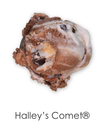 A perfect trio of flavors with rich milk chocolate and vanilla ice creams swirled with caramel ribbons and caramel truffles.