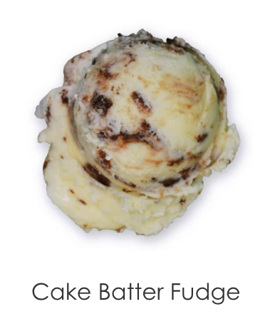 With a scrumptious cake batter-base, thick chocolate frosting swirls and brownie chunks, this ice cream settles all arguments over the mixing spoon!