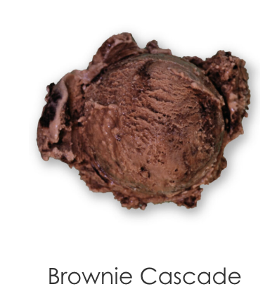Classic, creamy chocolate ice cream exploding with brownie pieces, caramel cups and a sweet fudge ripple.