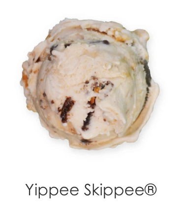 Creamy peanut butter ice cream loaded with salted caramel ripples, soft brownie chunks and crispy chocolate-covered pretzels.