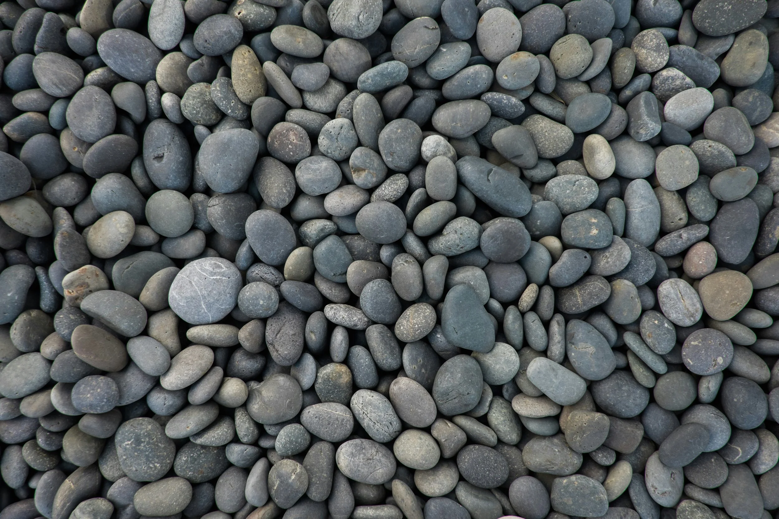 Gray rock pebbles