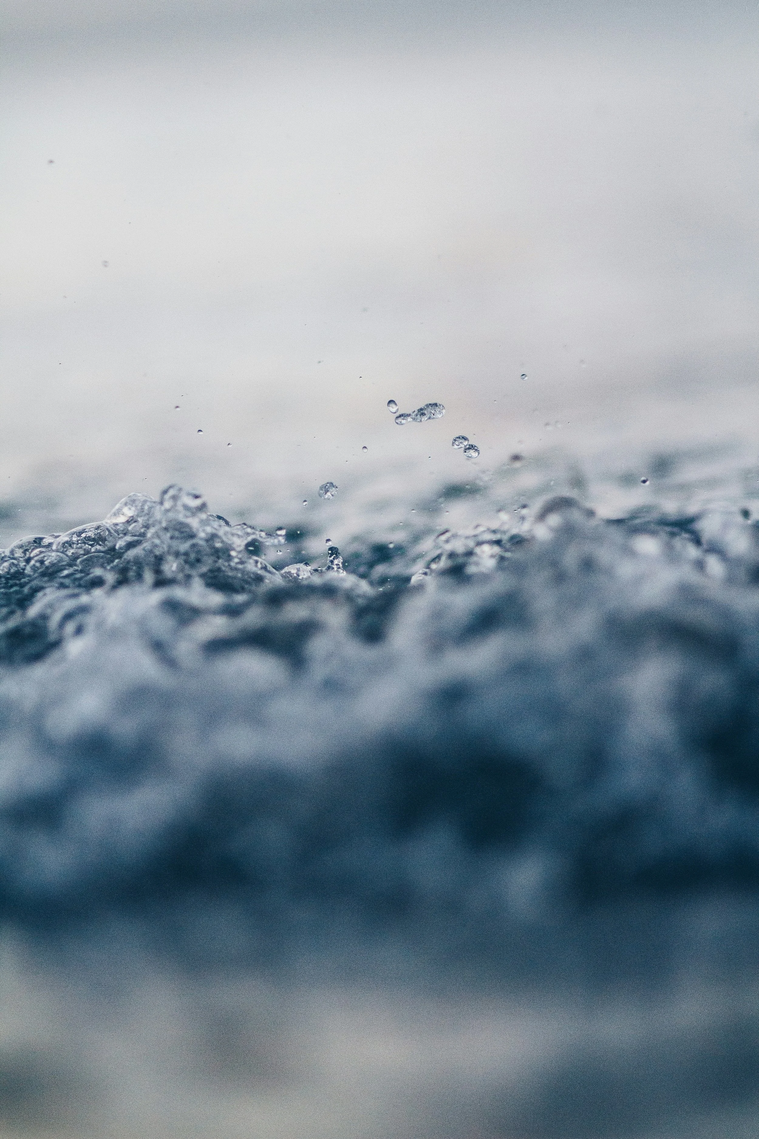 Dark waves splashing on a lake's surface