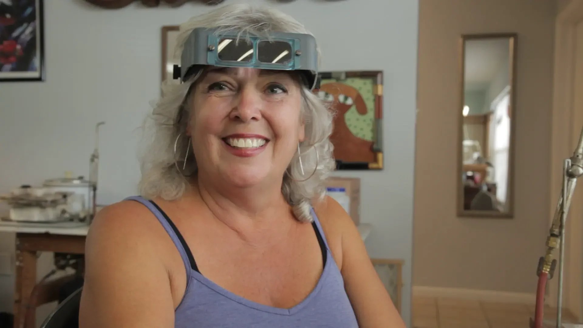 Barbara in her studio