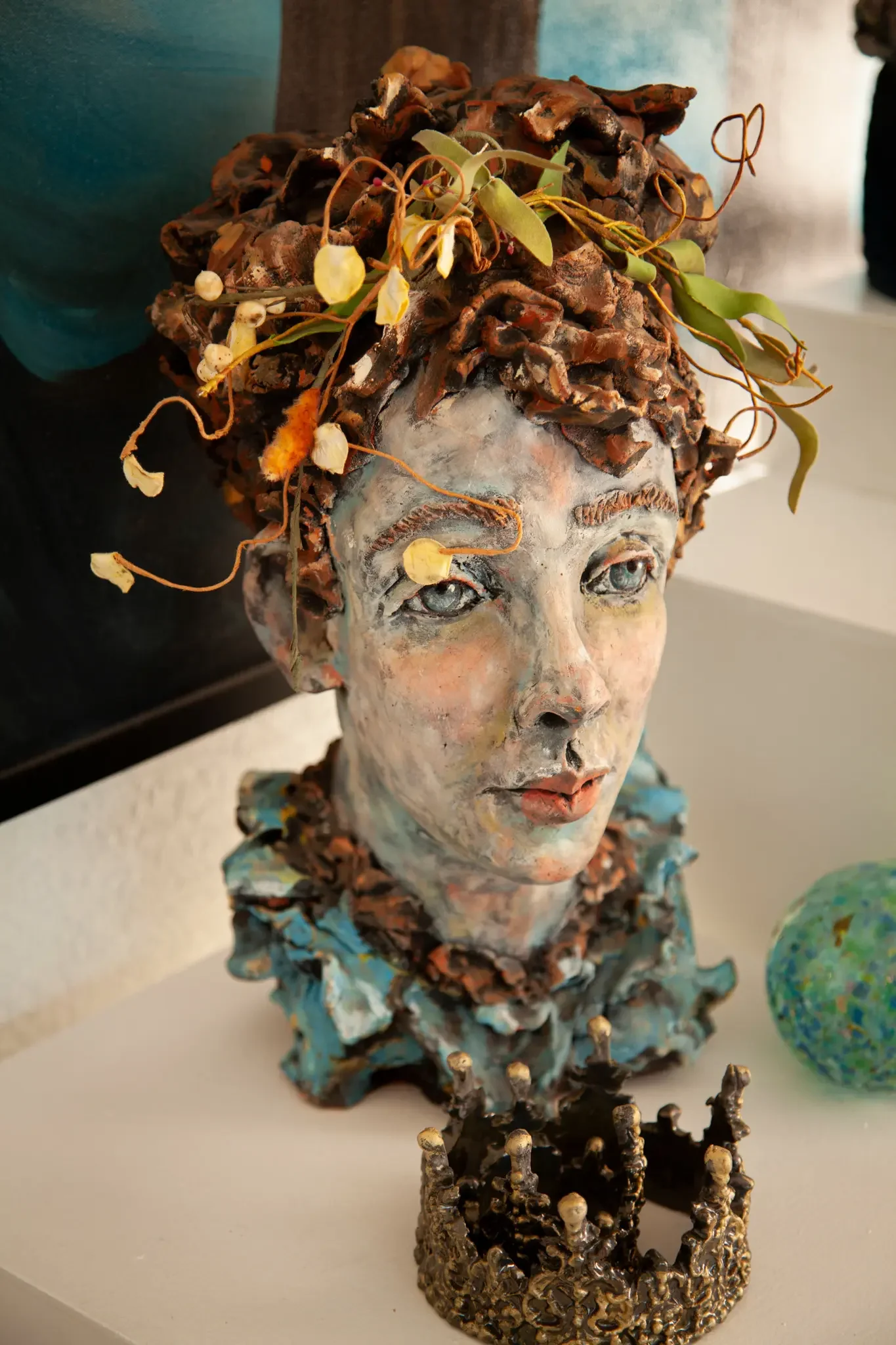 Julie’s work on display in her studio