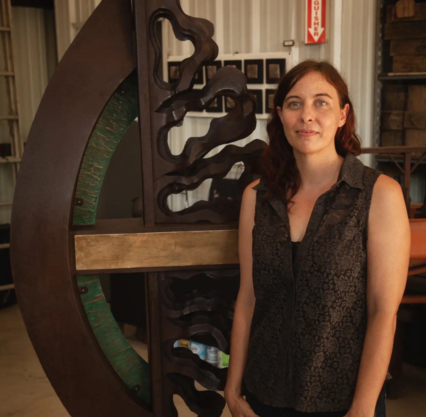 Dominice in her studio