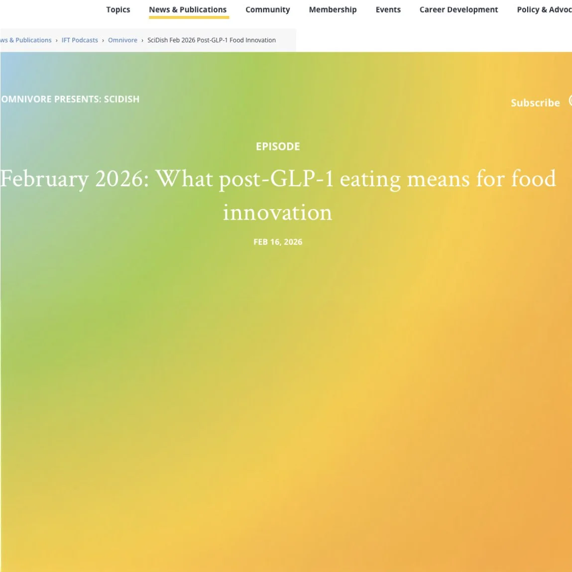 February 2026: What post-GLP-1 eating means for food innovation