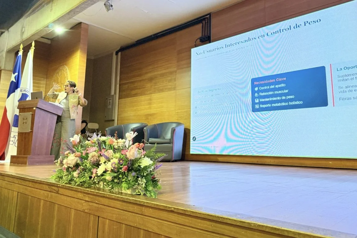 Maha Tahiri, PhD, S2B presentation on GLP-1 medication impact in Latin America.