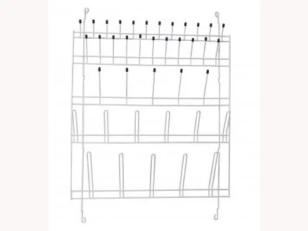 DRAINING / DRYING RACK - COATED WIRE 39 POINTS - WALL MOUNTED