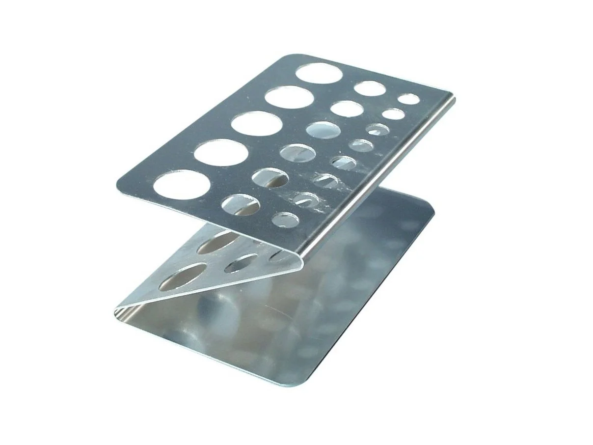 TEST TUBE RACK - Z-SHAPED - ALUMINIUM
