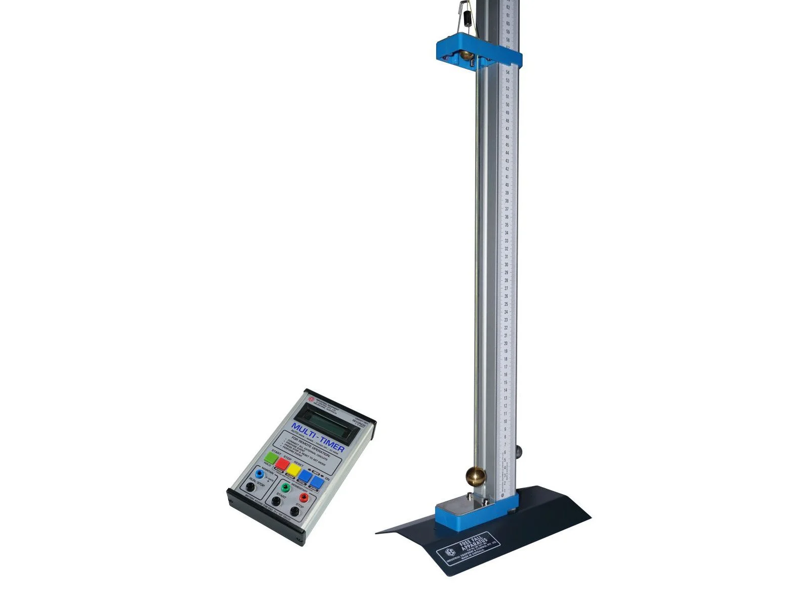 FREE FALL APPARATUS - 1 METRE - MECHANICAL RELEASE WITH LCD TIMER