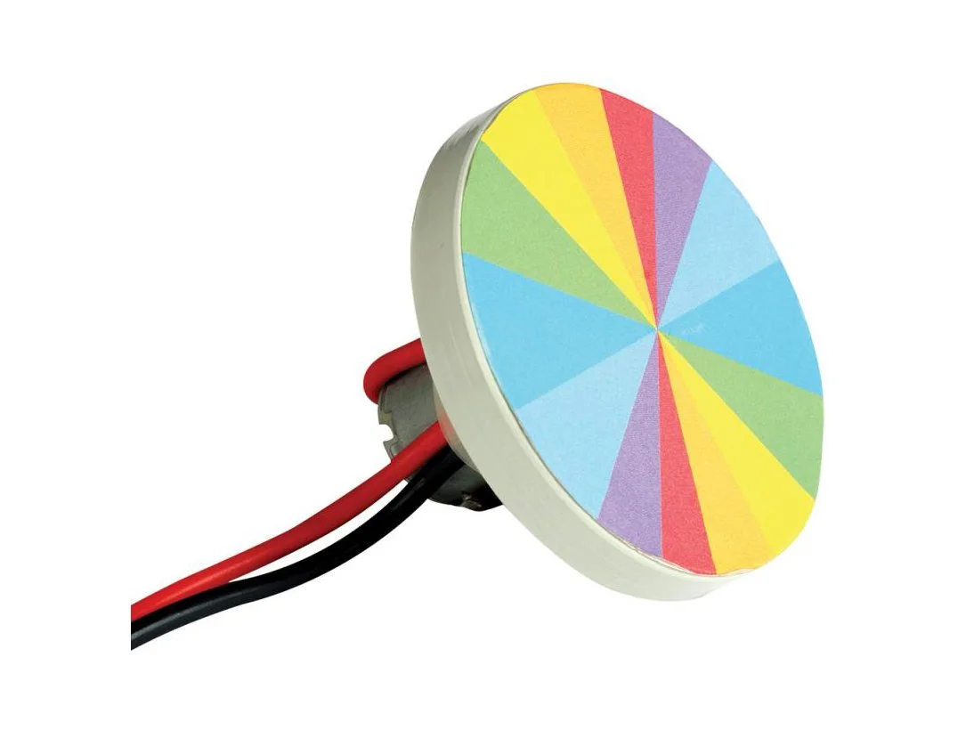 NEWTON'S COLOUR DISC MOUNTED ON A MOTOR