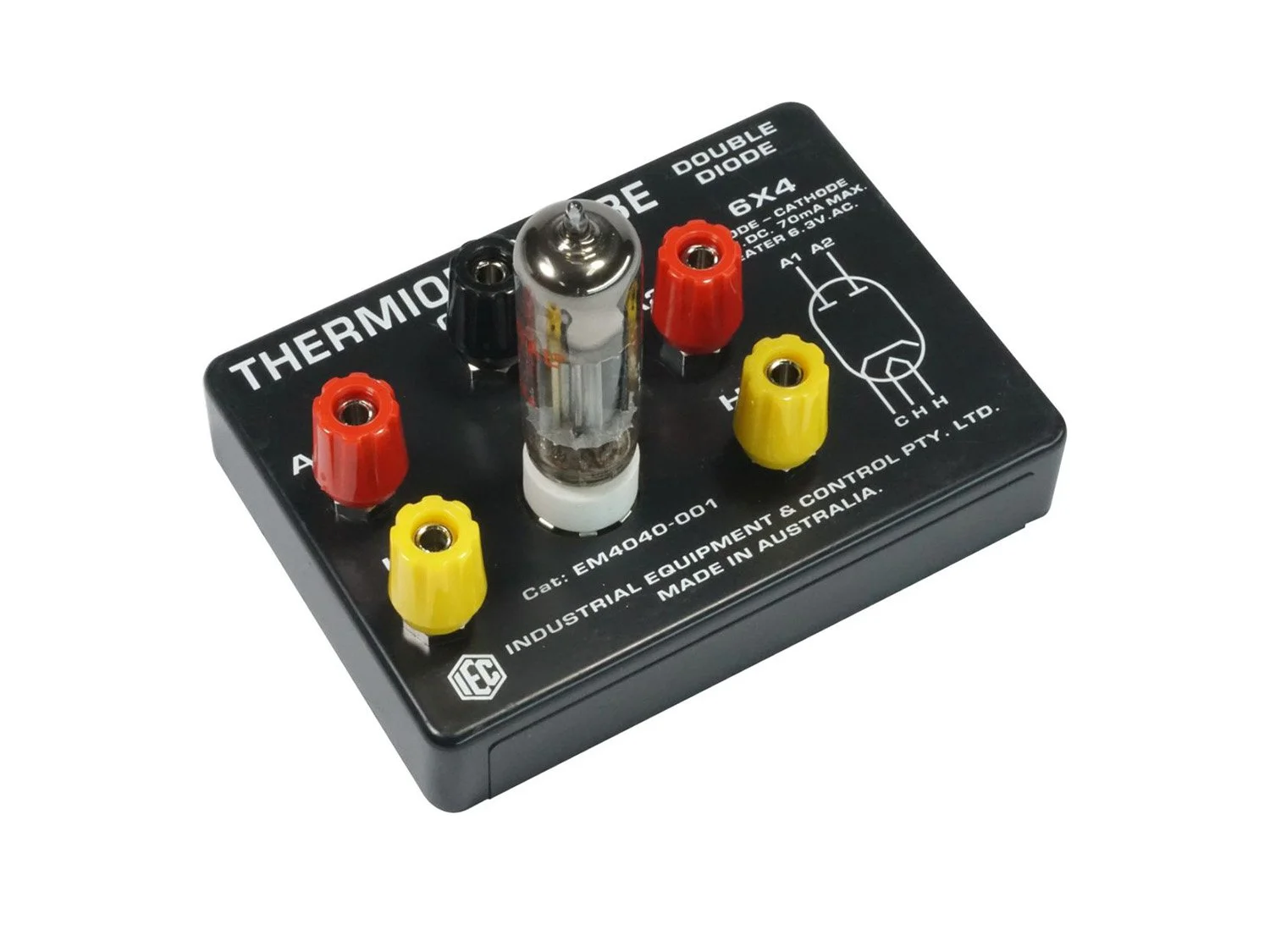 THERMIONIC TUBE DIODE ON BASE WITH 6X4 TUBE