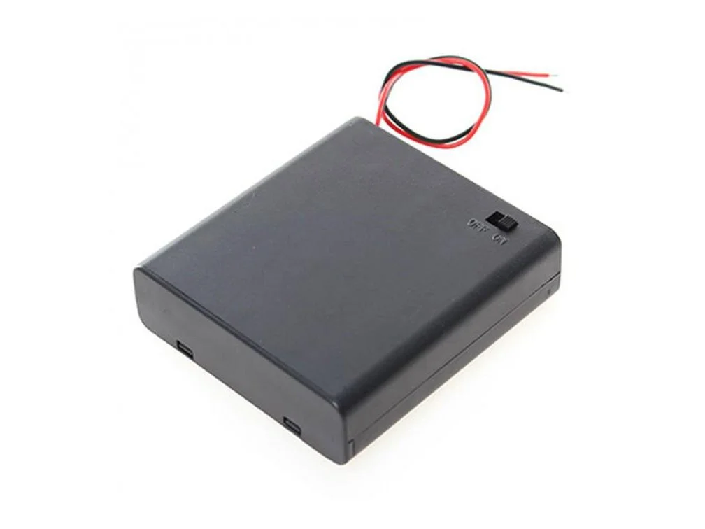 BATTERY HOLDER - 4 X AA -FLAT (PACK OF 5)