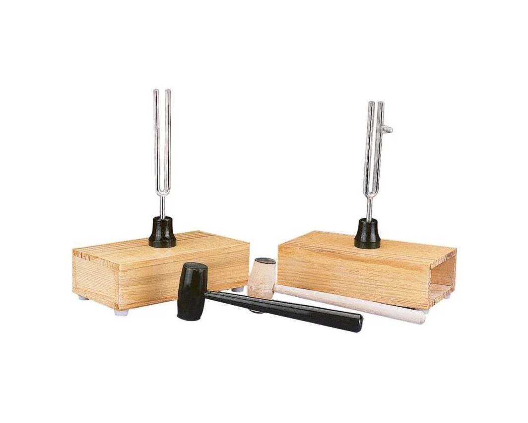 PAIR OF TUNING FORKS ON RESONANCE BOX
