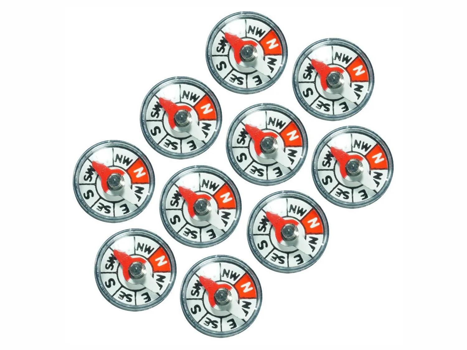 ELECTRICITY KIT PLOTTING COMPASSES SET OF 10 IN VIAL