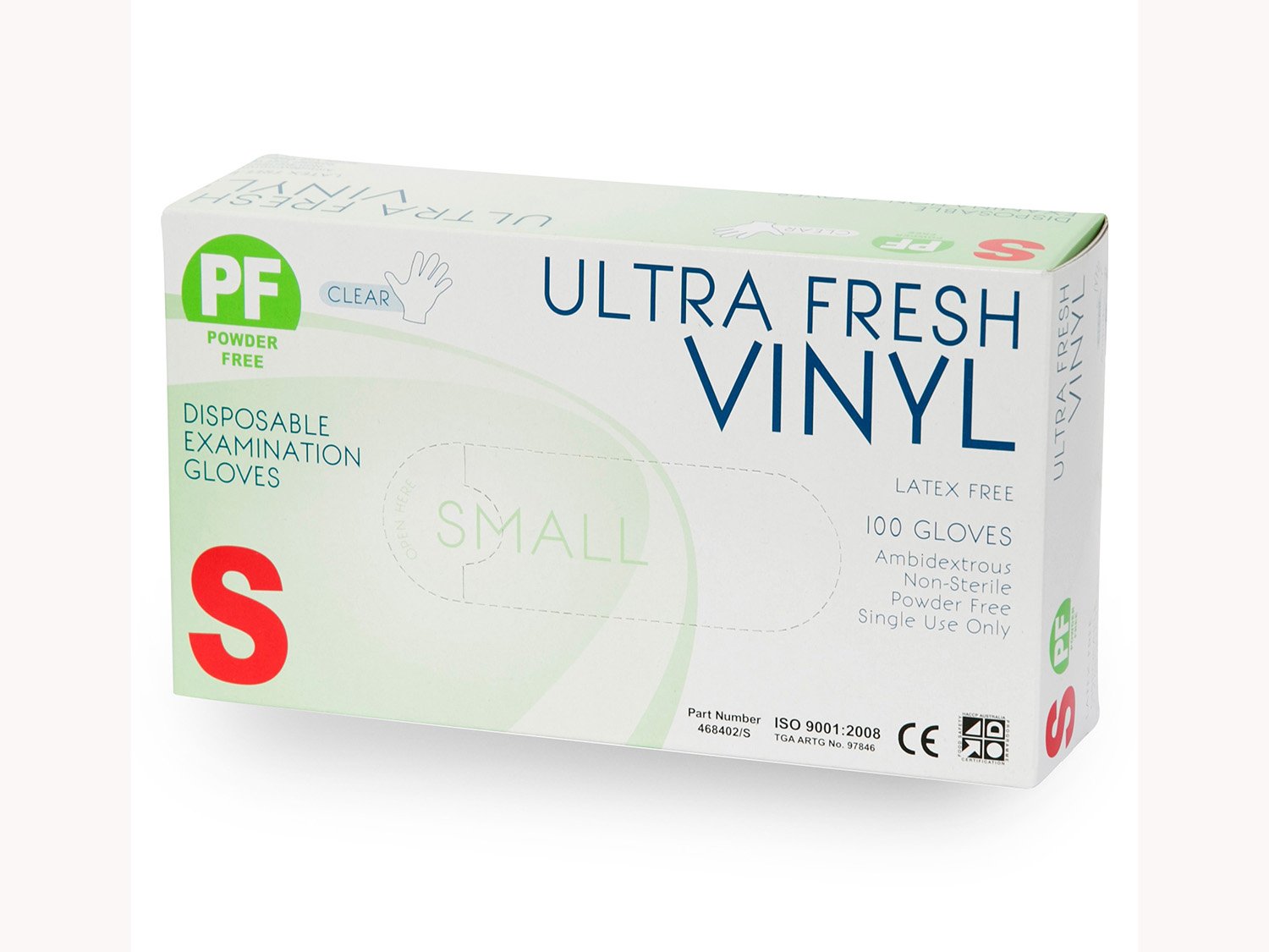 GLOVES - ULTRA FRESH POWDER FREE VINYL (BOX OF 100)
