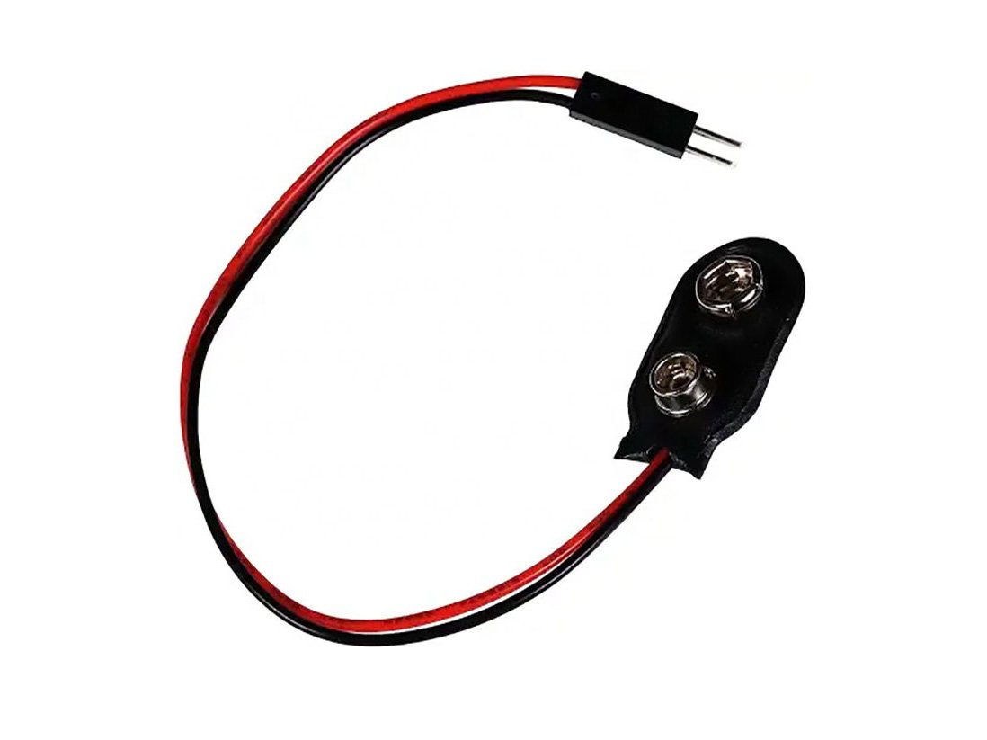 BATTERY CLIP 9V TO PIN HEADER JUMPER WIRE DUPONT CABLE CONNECTOR