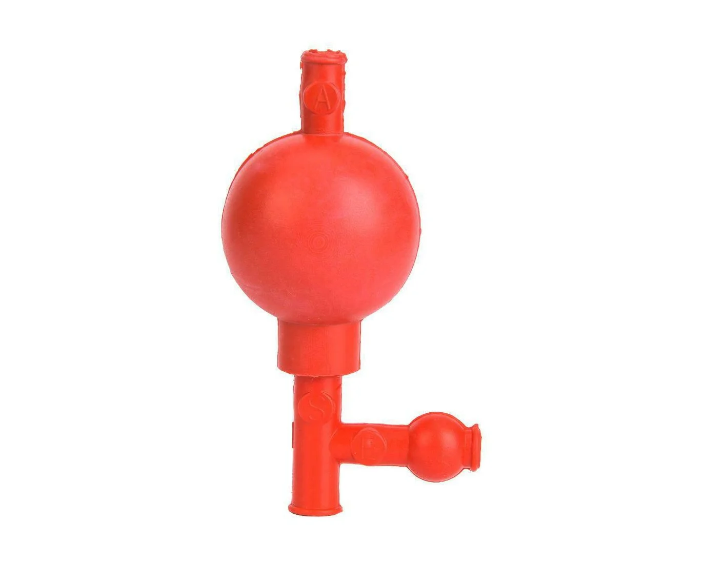 PIPETTE FILLER RUBBER BULB 3 VALVE TYPE - RED