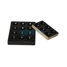 TILE CAVITY SPOTTING PLATE - PORCELAIN - 12 DEPRESSIONS - BLACK