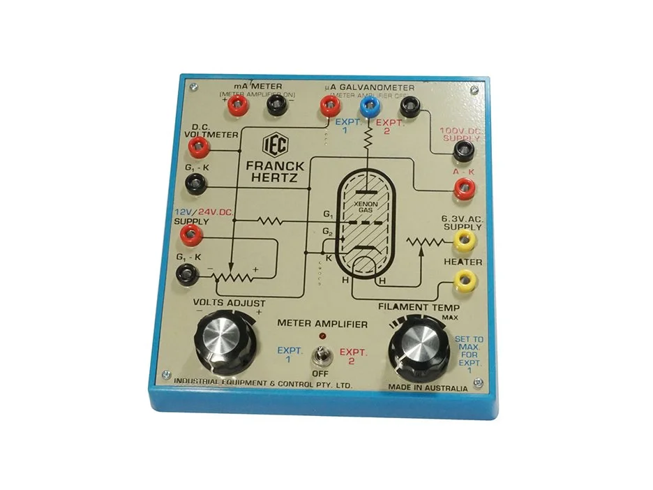 FRANCK HERTZ EXPERIMENT SET WITH TUBE µA-MA AMPLIFIER
