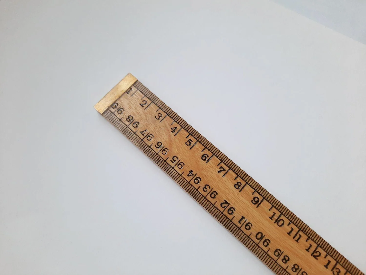 METER RULER – WOODEN - BRASS ENDS