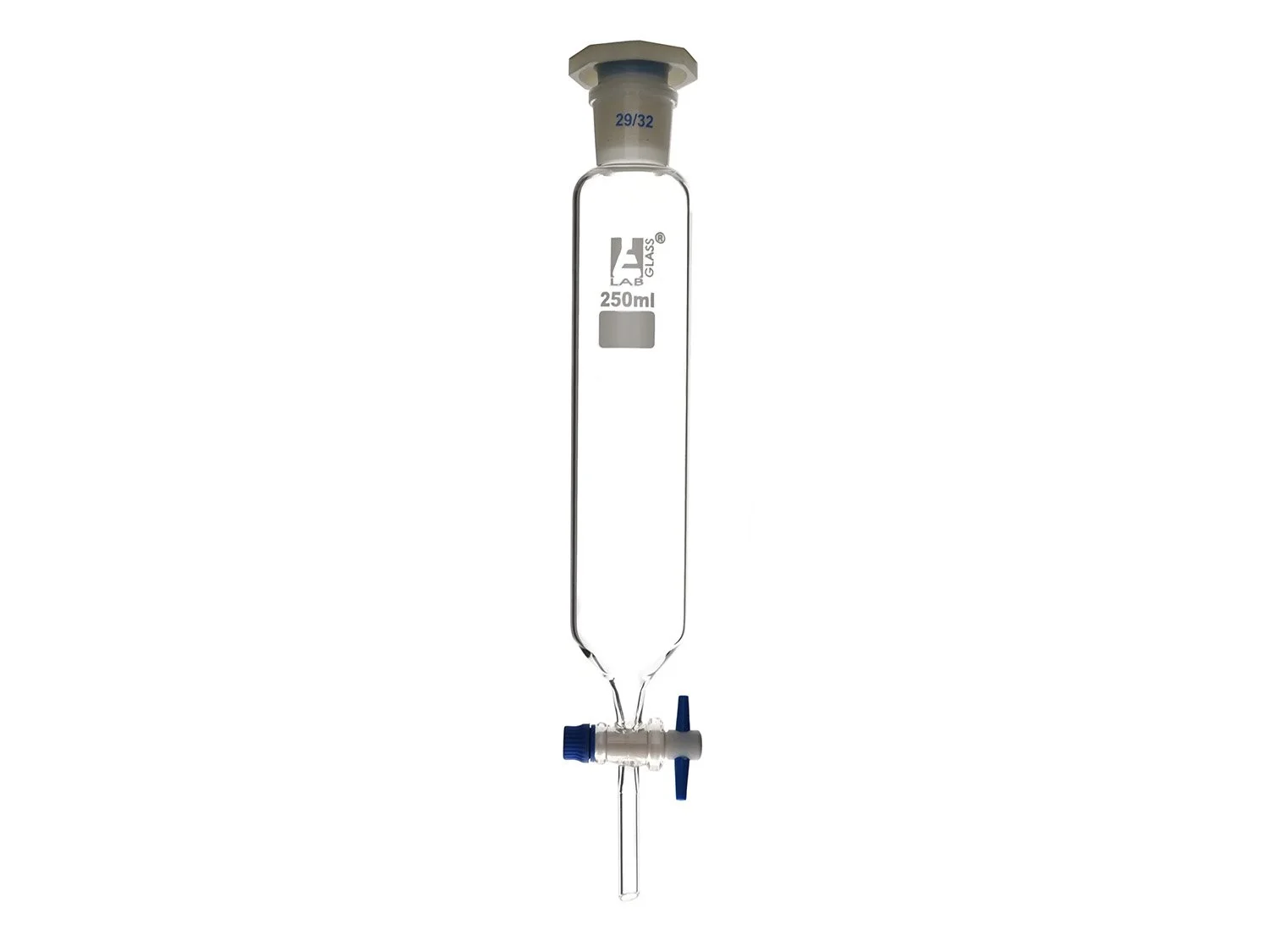DROPPING FUNNEL WITH PTFE KEY STOPCOCK - CYLINDRICAL - 250ML S29/32 [EUD3]