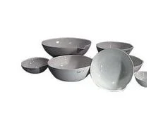 EVAPORATING BASIN - ROUND BOTTOM WITH SPOUT - PORCELAIN - 1000ML