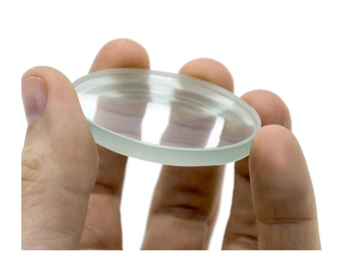 ROUND BICONCAVE 50MM GLASS LENS - HIGH OPTICAL PURITY - 4.7MM THICK