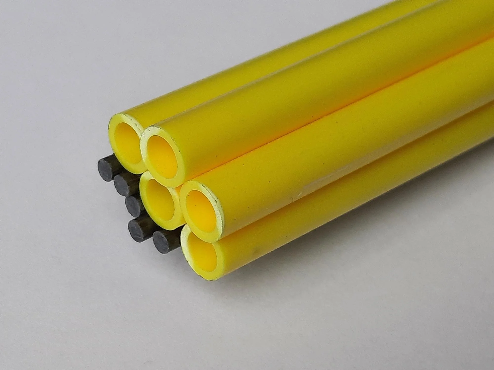 CARBON FIBRE ROD AND GUIDE TUBE YELLOW (PACK OF 5 OF EACH)