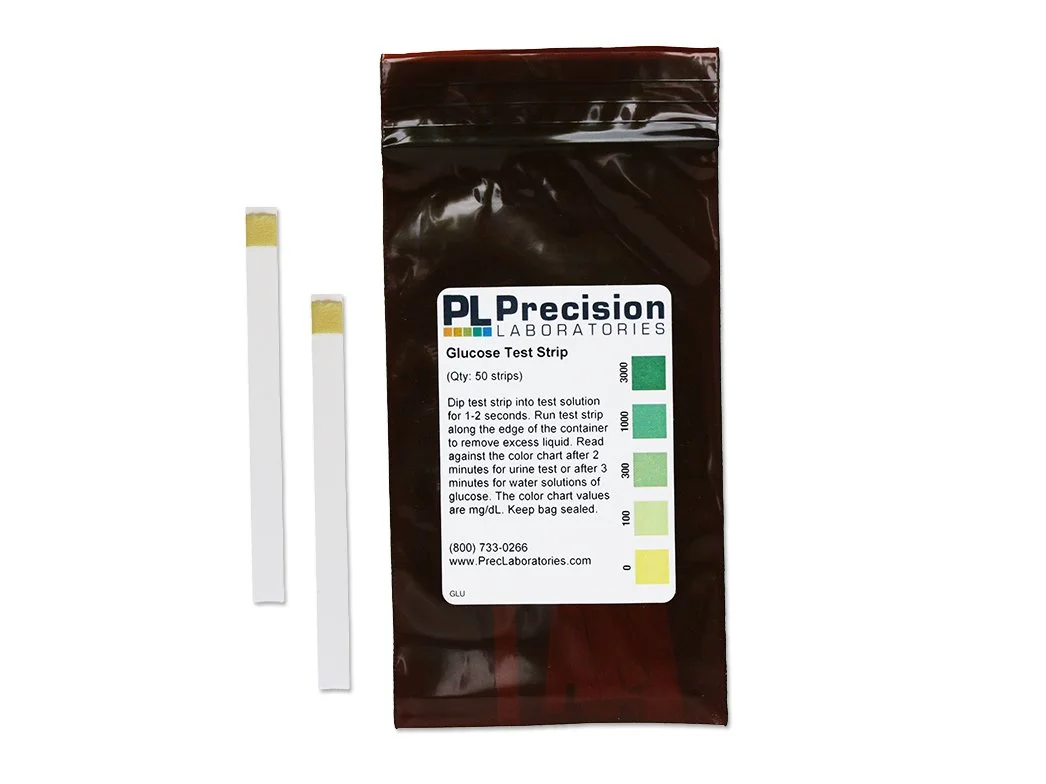 TEST PAPER - GLUCOSE 0-3000MG (BAG OF 50 STRIPS)