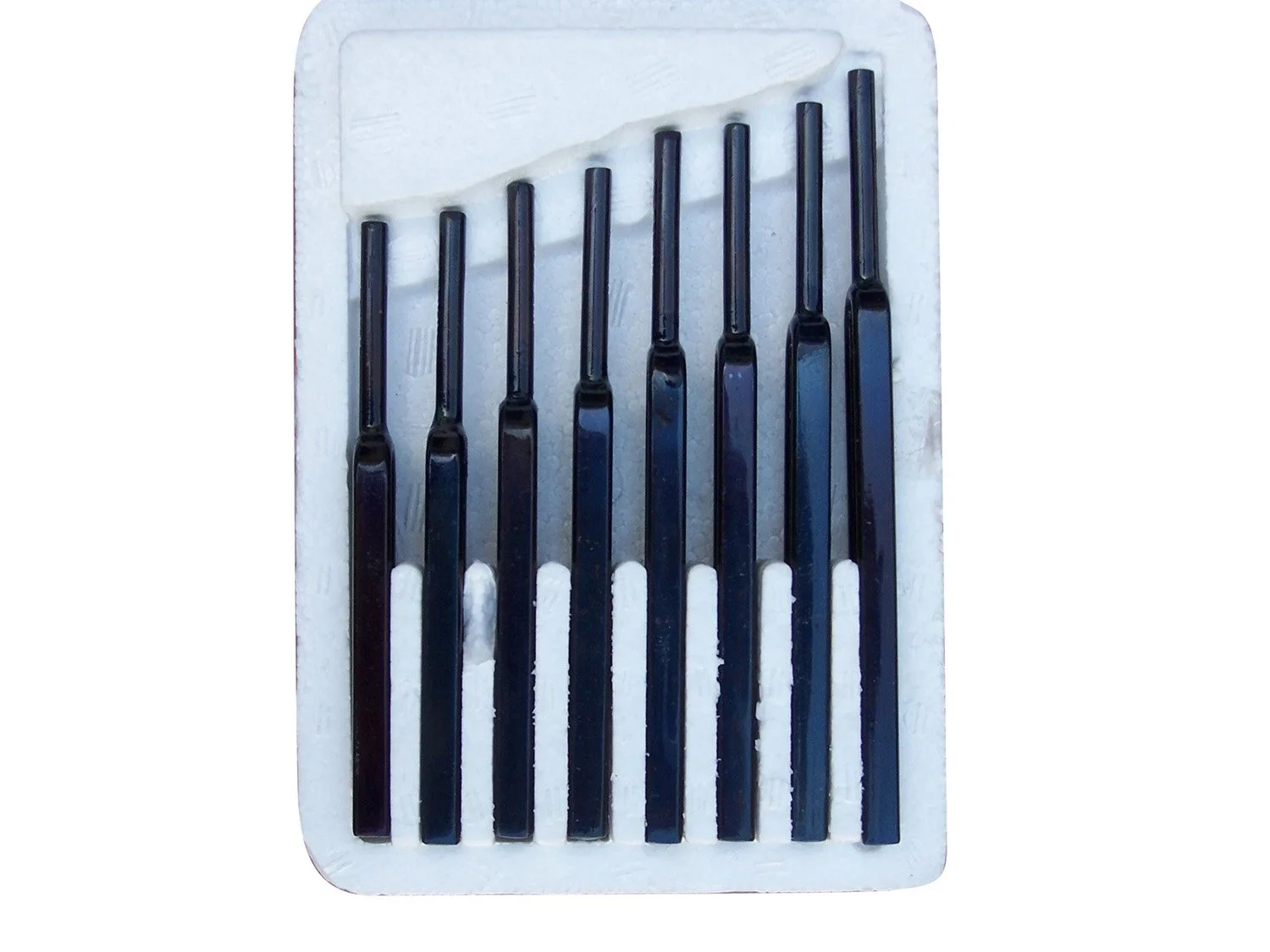 TUNING FORKS - BLUED STEEL - SET OF 8 IN CASE