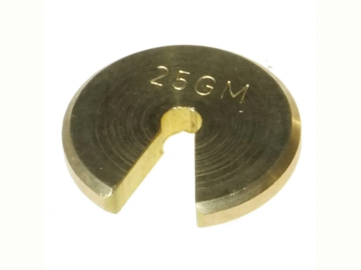 BRASS SLOTTED WEIGHT - 25G