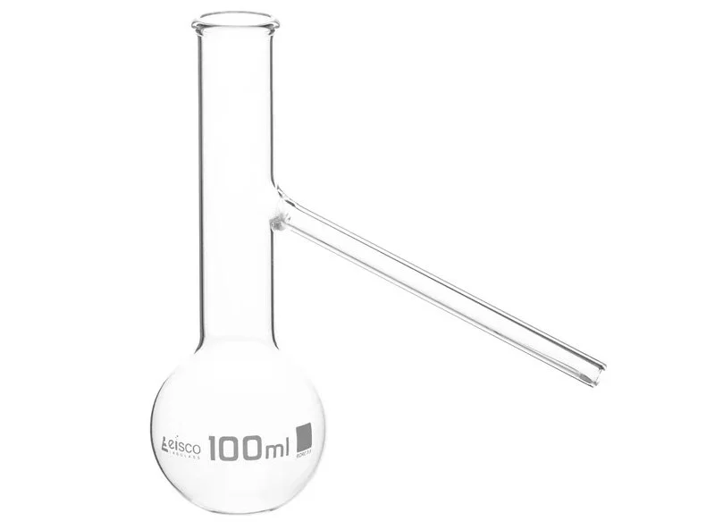 DISTILLING FLASK - ROUND BOTTOM WITH SIDE ARM - 100ML